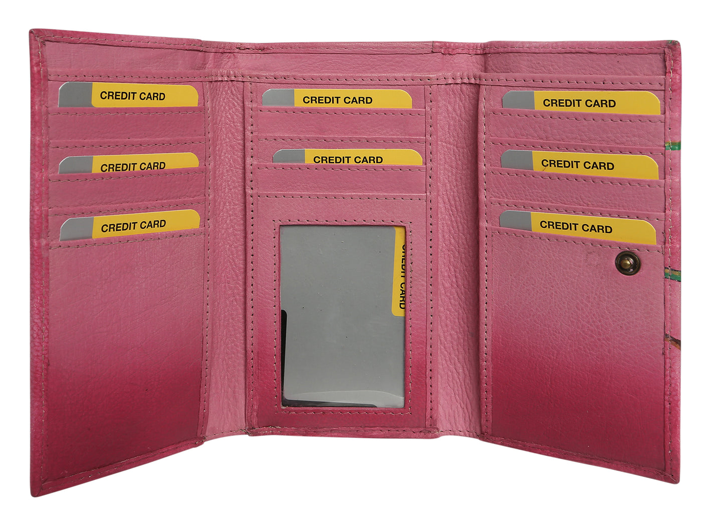 Ladies Hand-Painted Leather Wallet 2193 Butterfly Dance