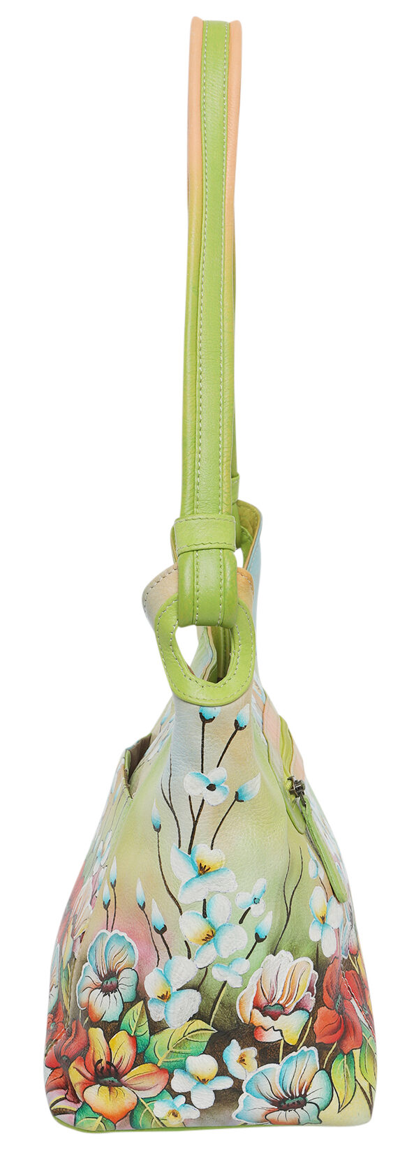 Ladies Leather Shoulder Bag- Hand painted - New Arrivals 3152 Floral Field