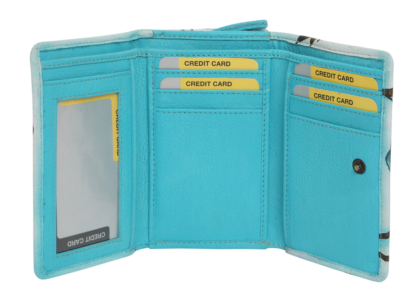 Ladies Leather Wallet, Hand Painted and New Arrivals 3190 Frangipani