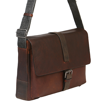 Men's Vintage Cow Leather Brown/Chocolate Satchel Bag 3908BRM