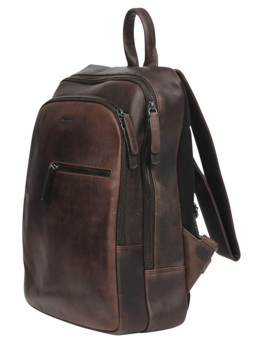 Men's Leather Satchel/Men's Backpack 3950 Brown