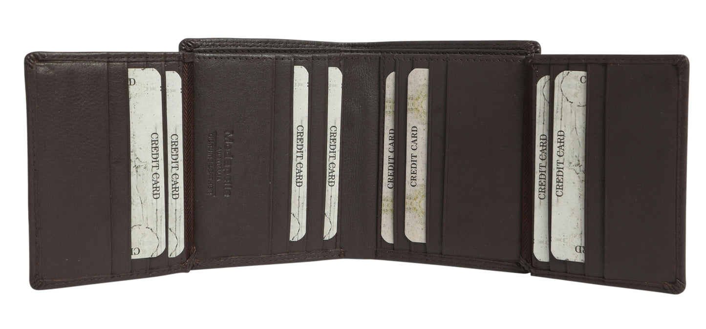 Mens Nappa Leather Wallet 5021 Brown