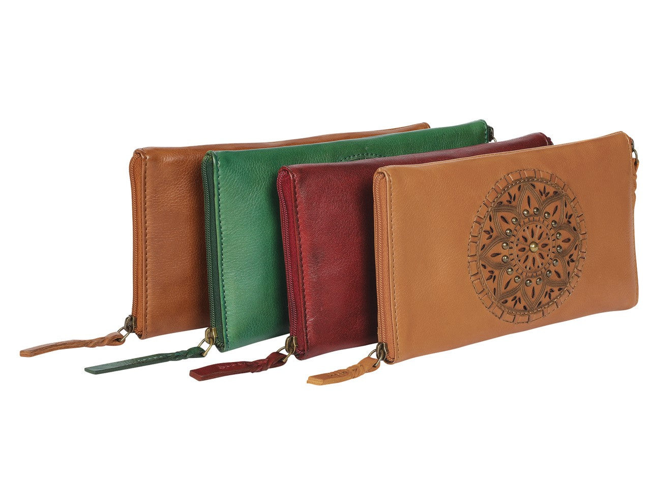 Leather Optical/Phone Case Style 5977 Mandala Tan