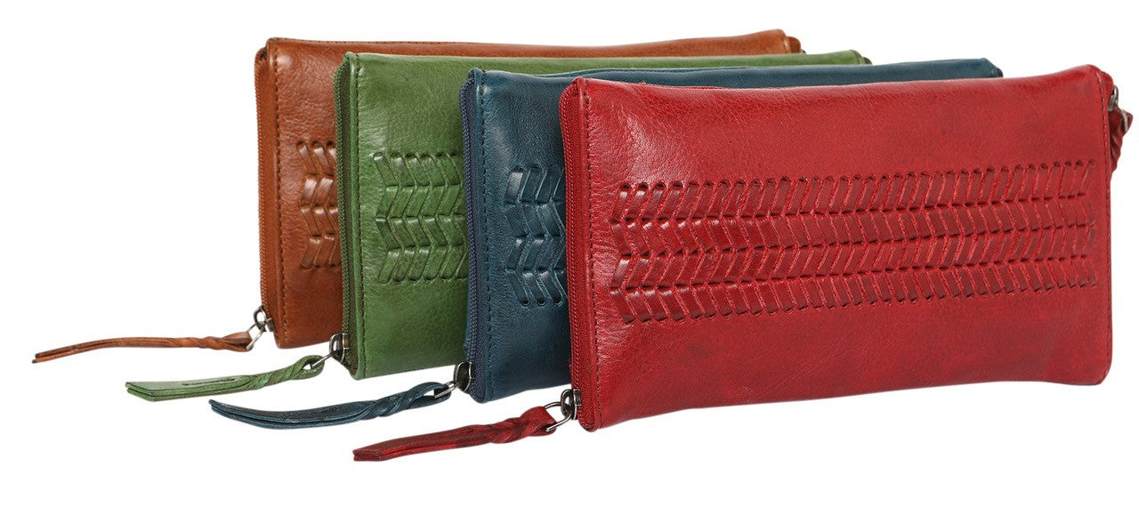 Leather Optical/Phone Case 5977VT Weave - Red