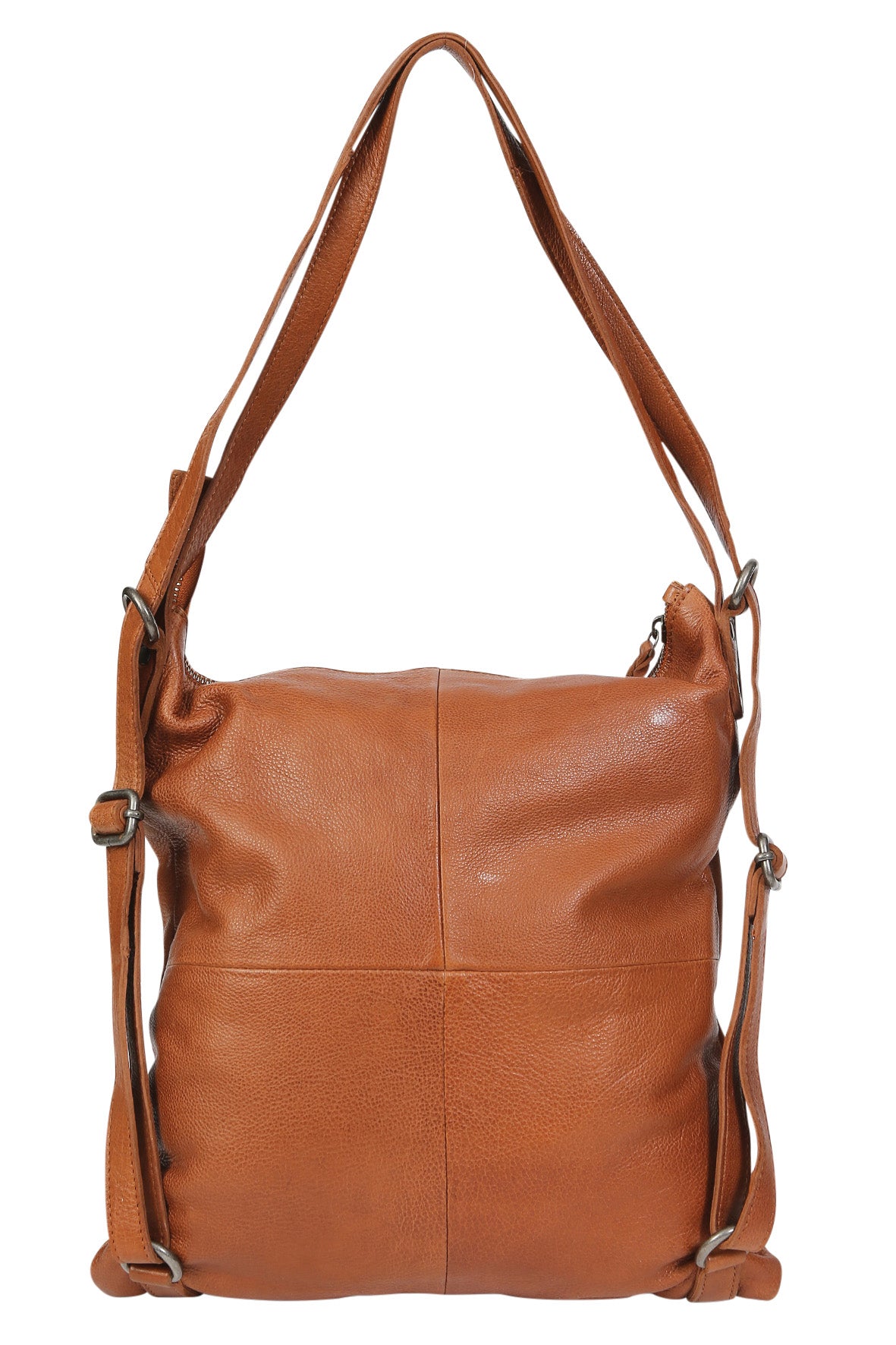 Leather Hobo/Shoulder/Backpack 6314 Tan
