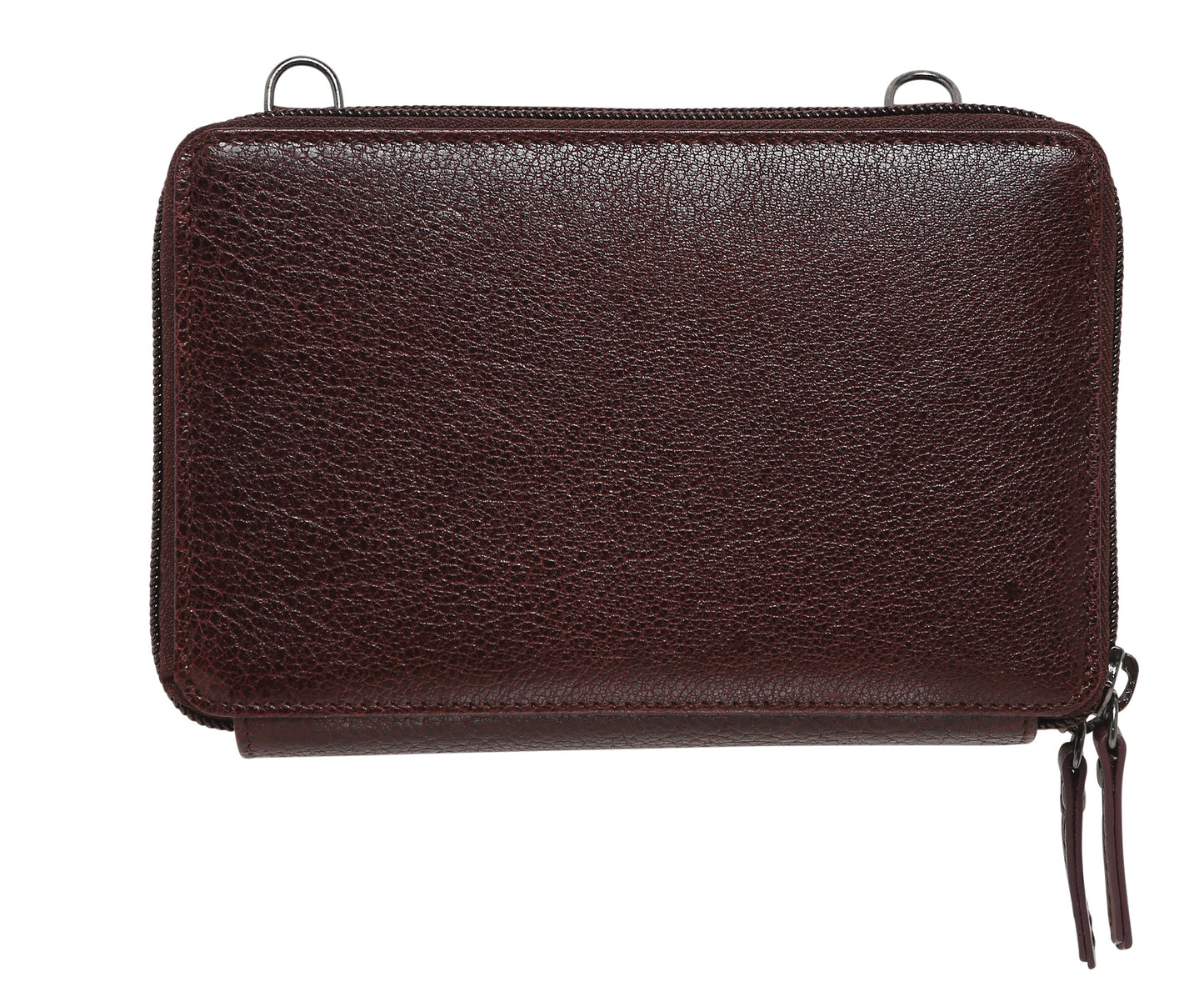 Ladies Leather Cross Body/Wallet Bag 7319 Burgundy