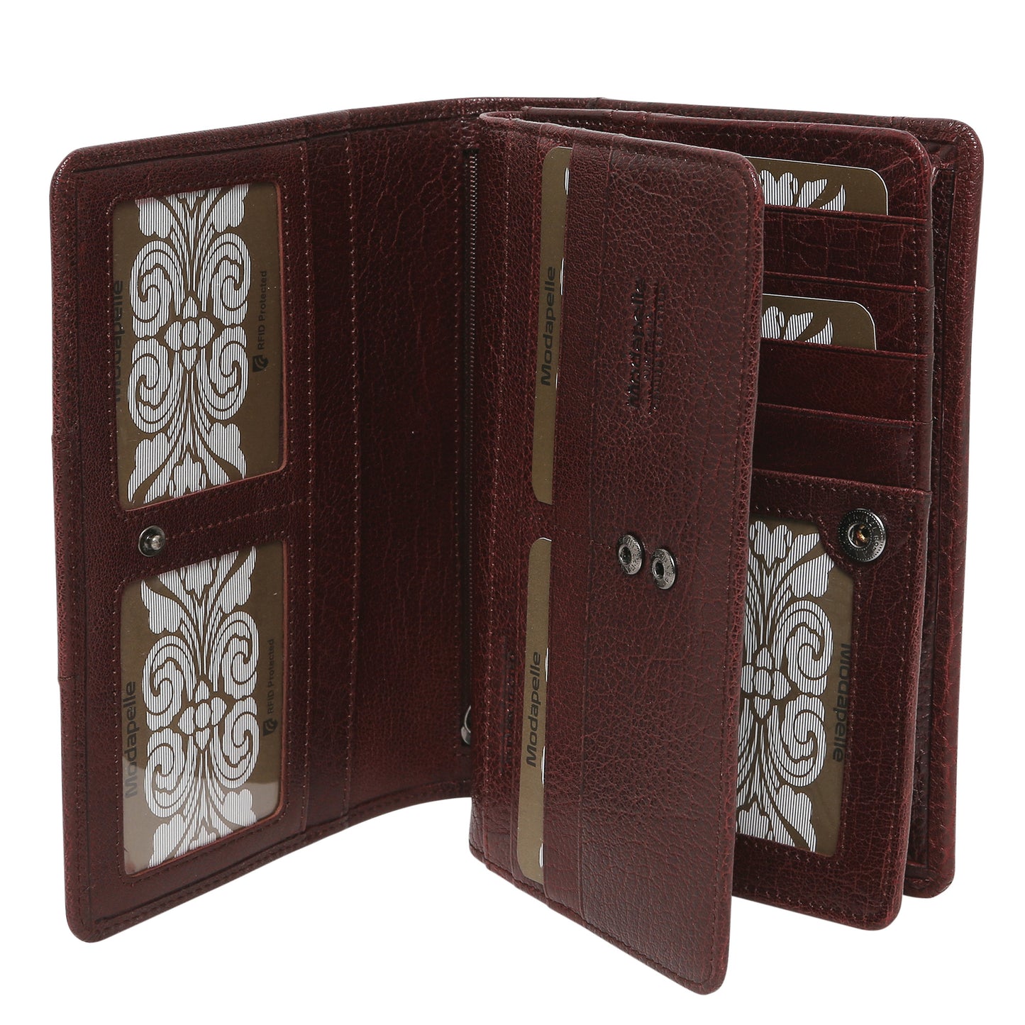 Leather 2019 Summer Crossbody Organiser 7321 Burgundy