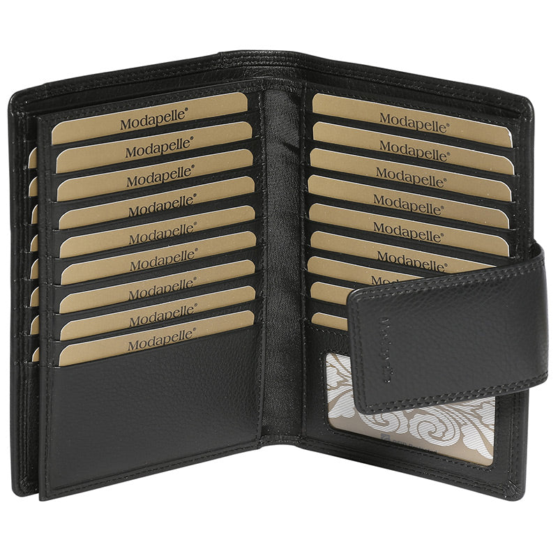 Leather 2018 Winter Black Wallet 7325BLA