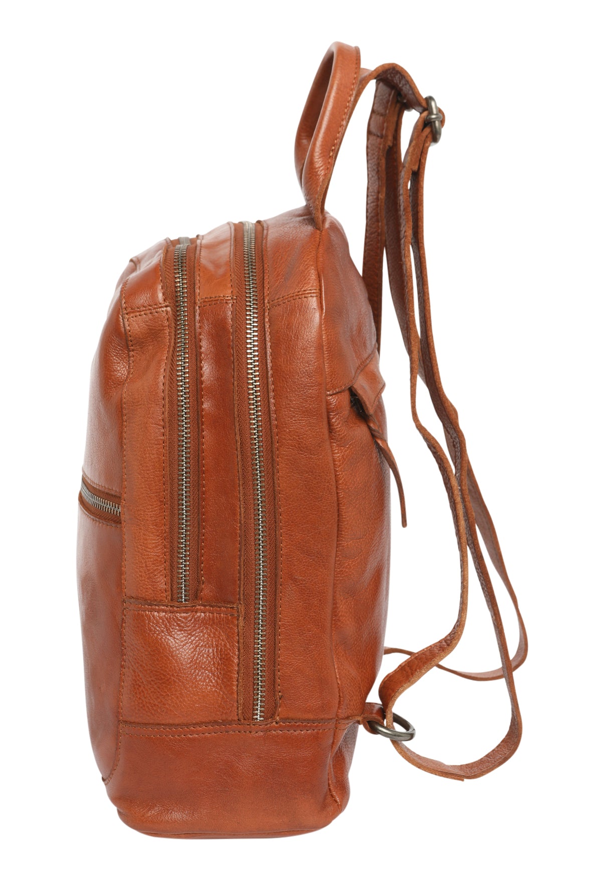Ladies Leather Backpack - New Arrivals 7632 Tan