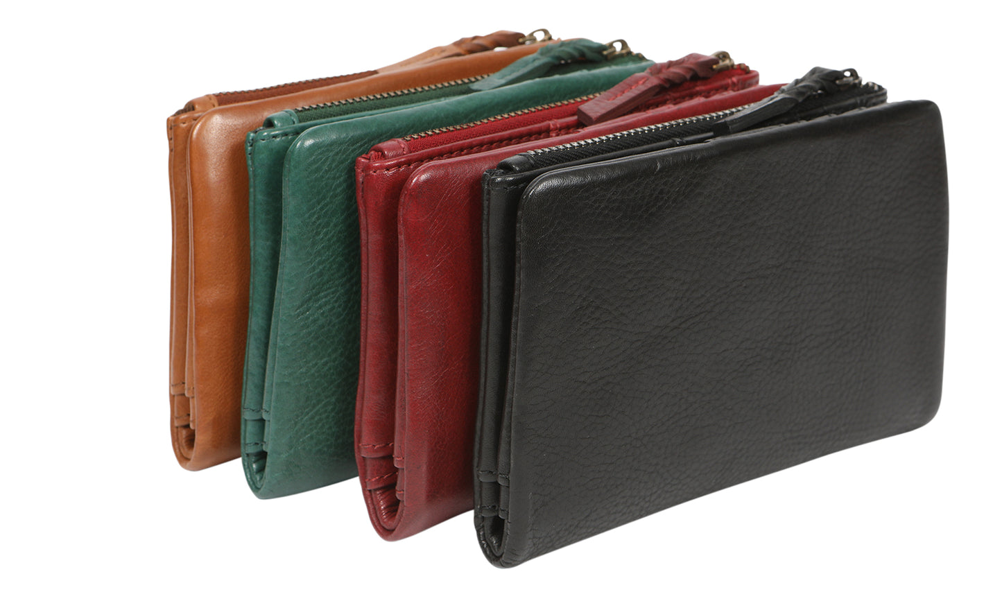 Ladies Leather Wallet Style 7872 Scarlet