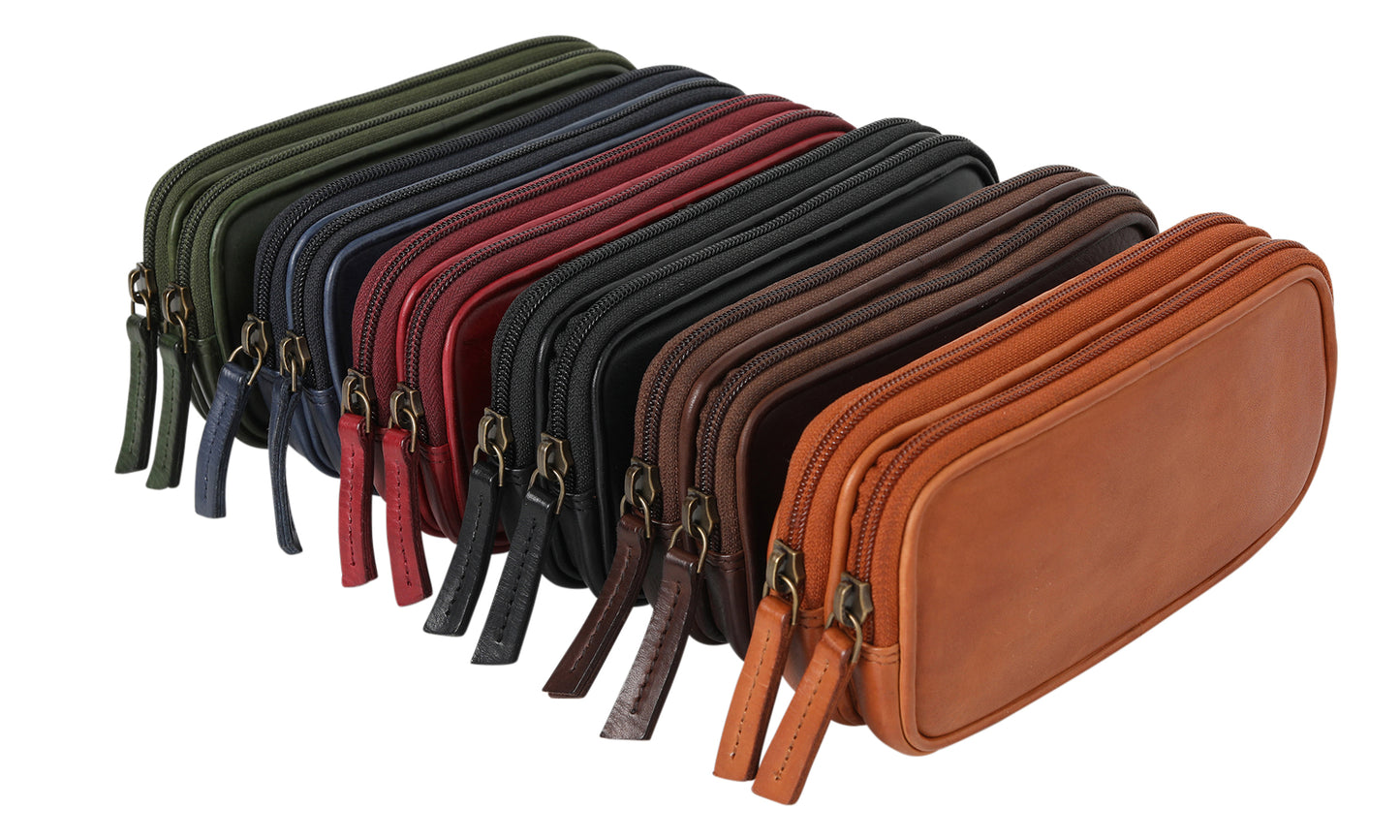 Ladies Leather Utility / Optical Case New Arrivals Style 7885 Navy