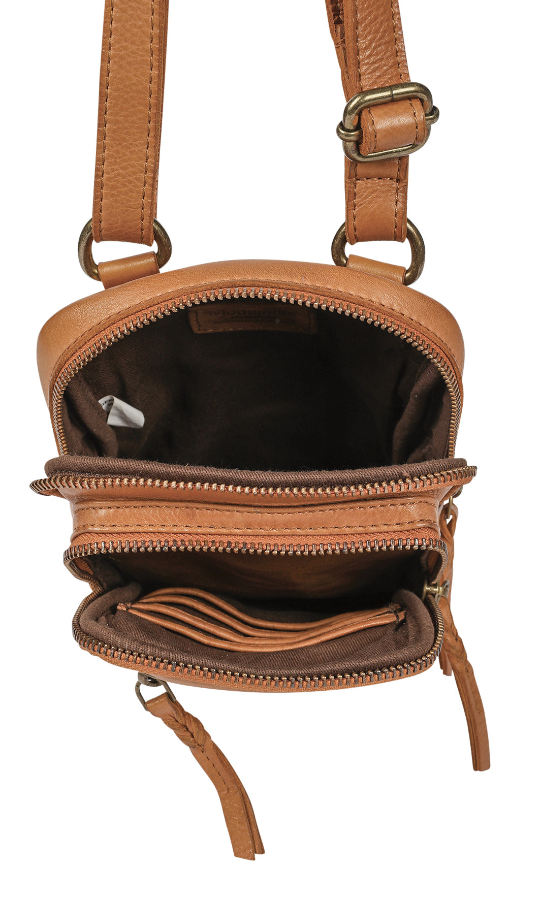 Ladies Leather Cross Body Bag Style 7936 Black