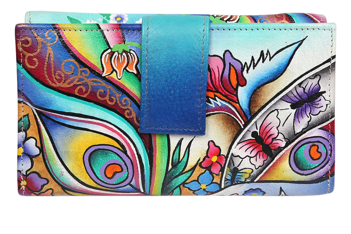 Ladies Hand-Painted Leather Wallet 2193 Coastal Dream