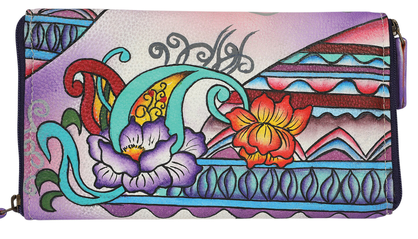 Ladies Hand Painted Optical/Phone Case - Style 2883 Purple Montage