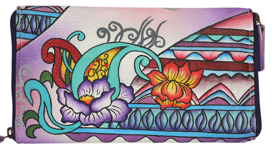 Ladies Hand Painted Optical/Phone Case - Style 2883 Purple Montage