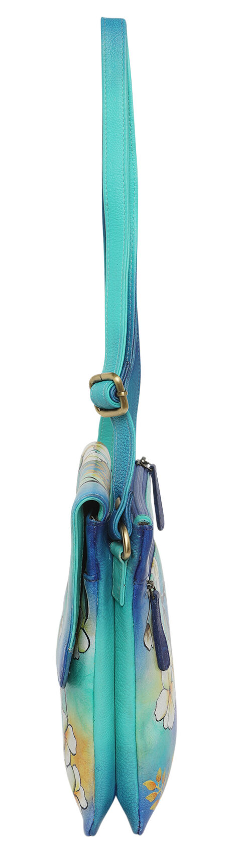 Ladies Leather Shoulder/Cross Body, Hand painted - New Arrivals 3196 Frangipanni