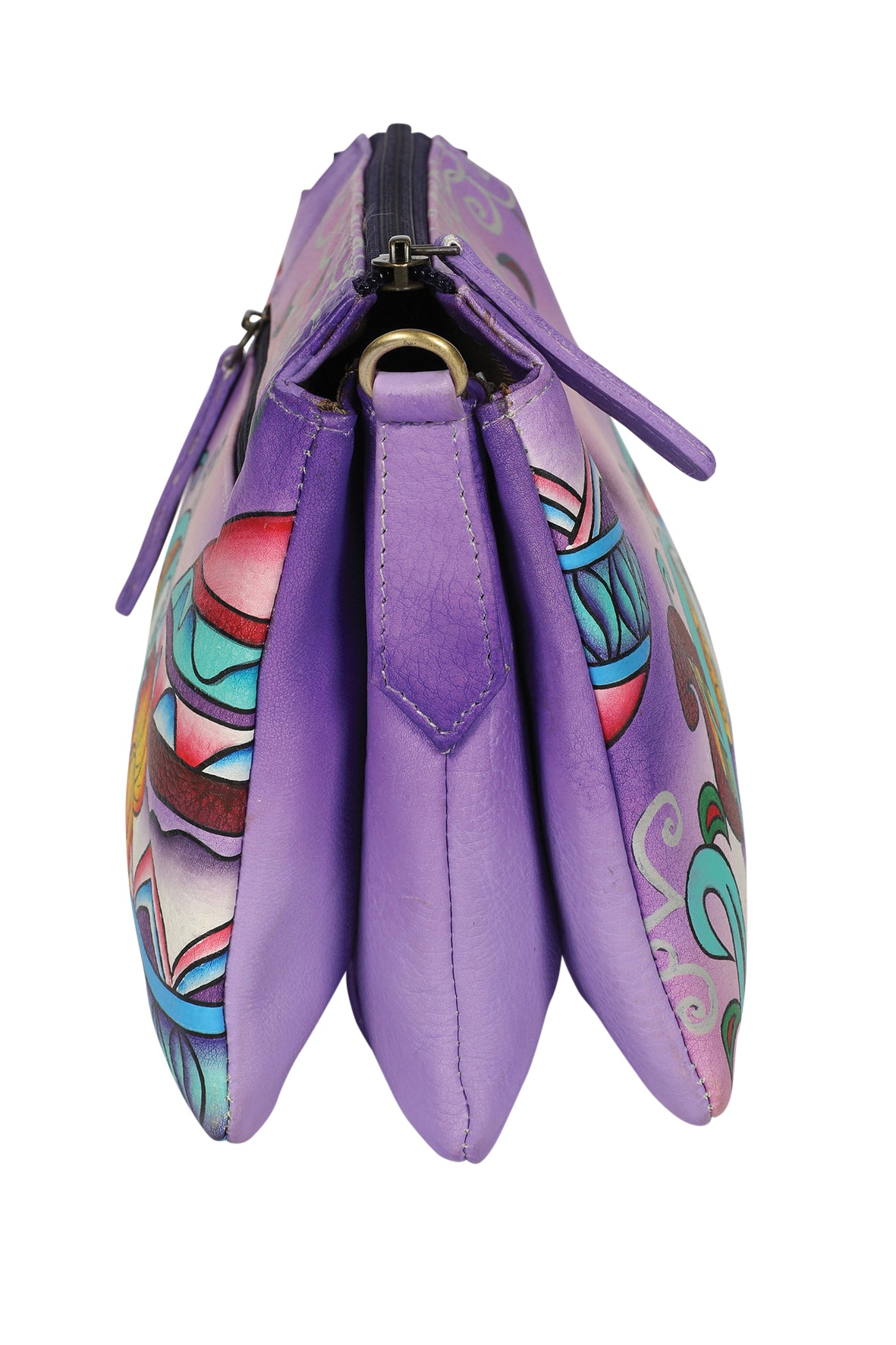 Ladies Hand Painted Bag Style 3237 Purple Montage