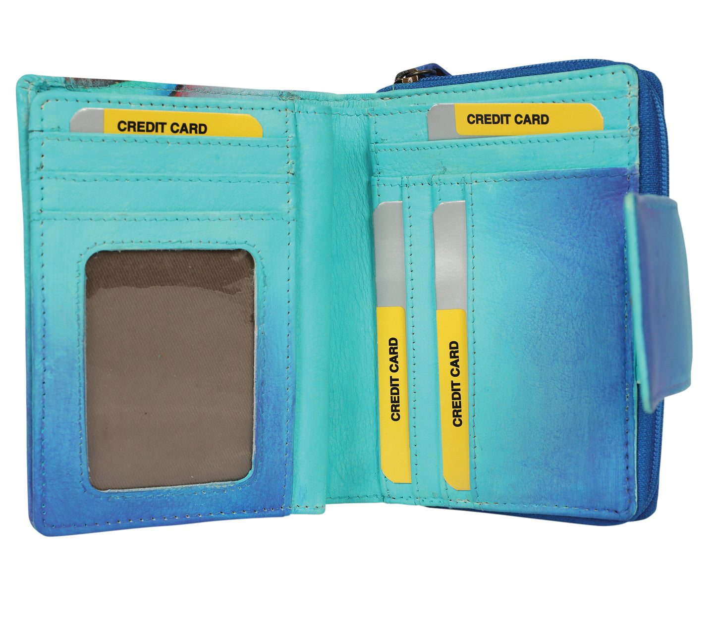 Ladies Hand Painted Wallet Style 3239 Coastal Dream