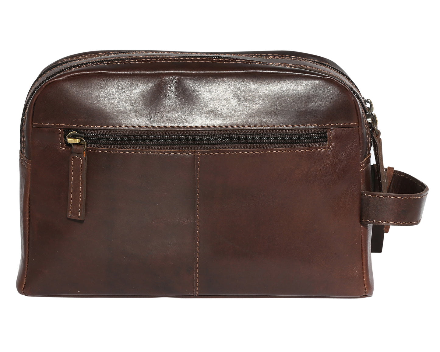 Men's Leather Toiletry Bag 3902 Brown