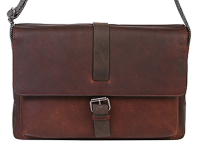 Men's Vintage Cow Leather Brown/Chocolate Satchel Bag 3908BRM
