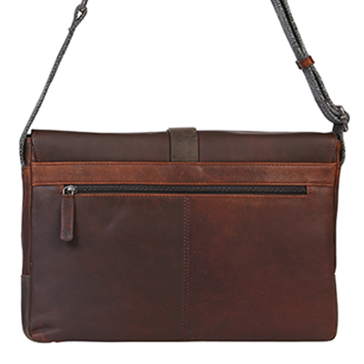 Men's Vintage Cow Leather Brown/Chocolate Satchel Bag 3908BRM