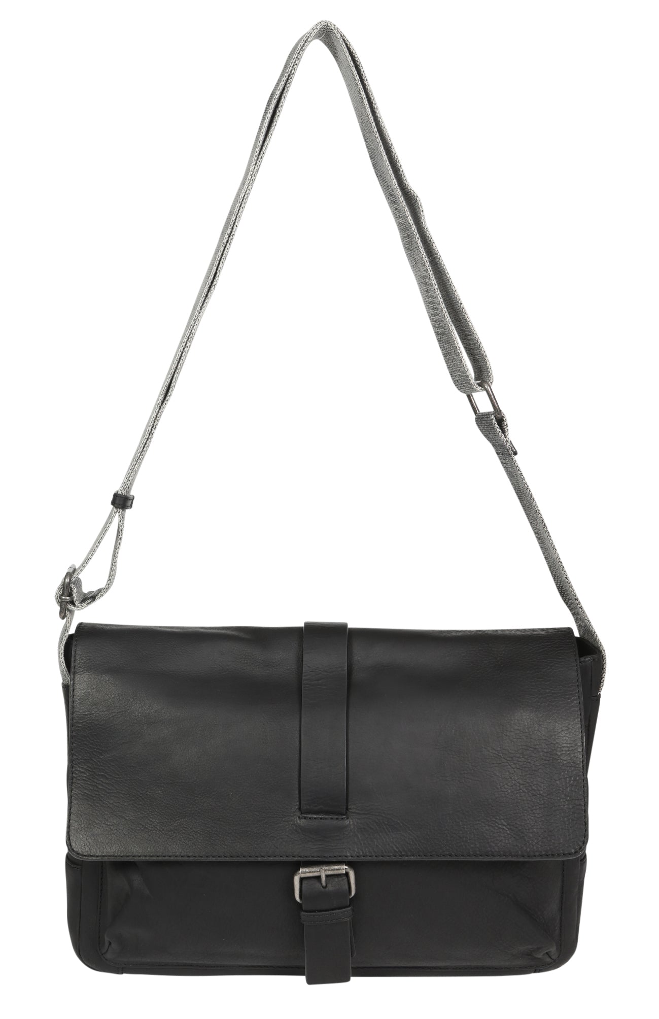 Men's Vintage Cow Leather Black Satchel Bag 3908