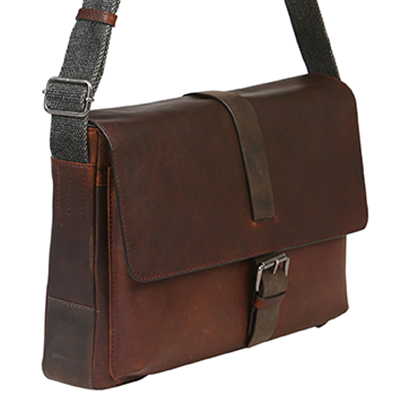 Men's Vintage Cow Leather Brown/Chocolate Satchel Bag 3908BRM