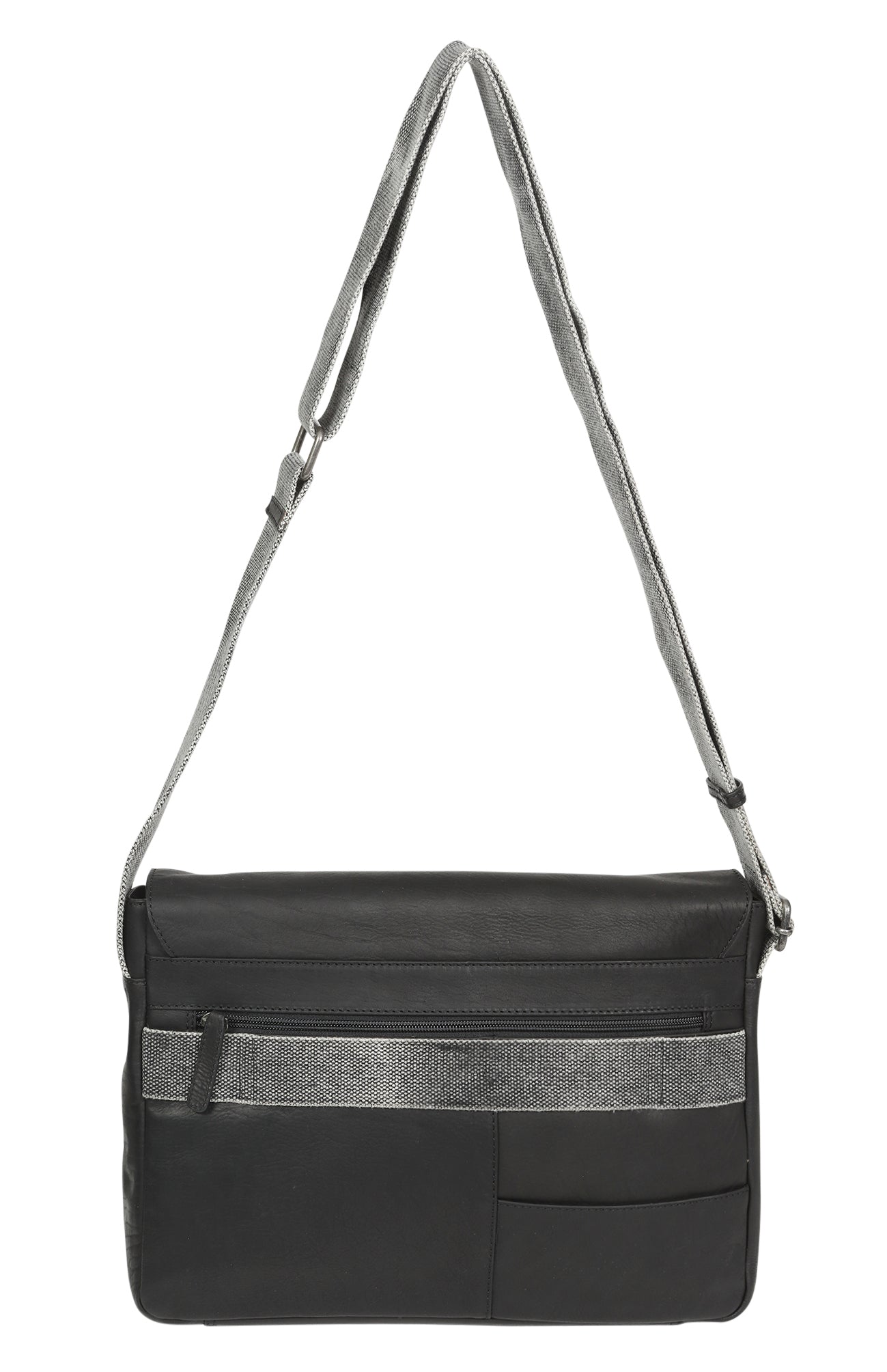 Men's Vintage Cow Leather Black Satchel Bag 3909