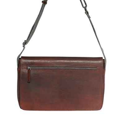 Men's Vintage Cow Leather Brown Satchel Bag 3909BRM