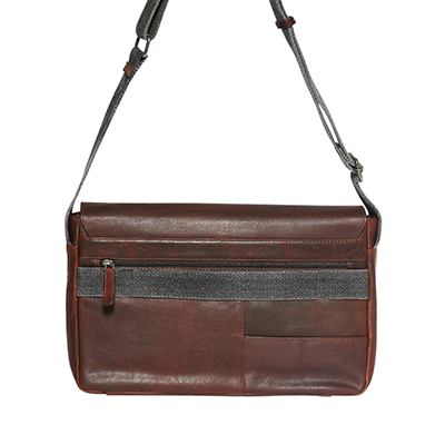 Men's Vintage Cow Leather Brown Satchel Bag 3909BRM