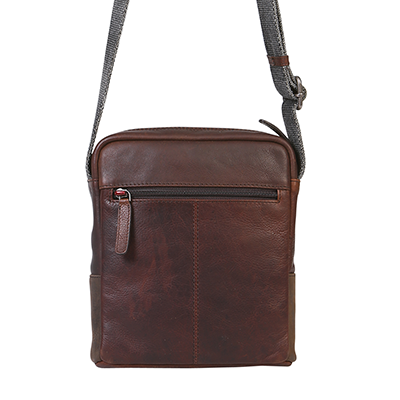 Men's Vintage Cow Leather Brown Satchel Bag 3910BRM
