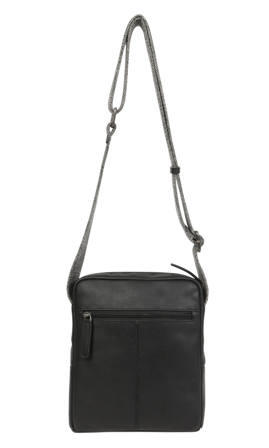 Men's Vintage Cow Leather Black Satchel Bag 3910 Black