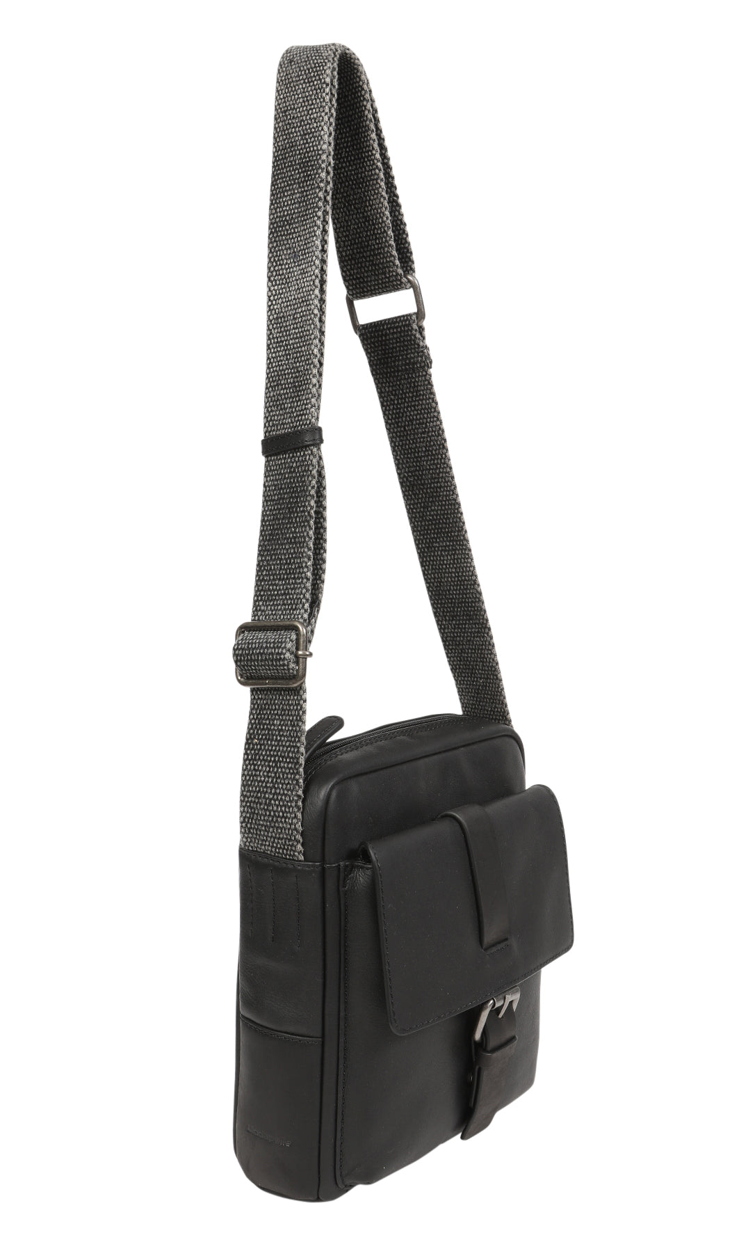 Men's Vintage Cow Leather Black Satchel Bag 3910 Black