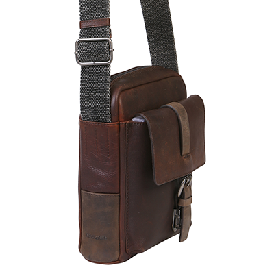 Men's Vintage Cow Leather Brown Satchel Bag 3910BRM