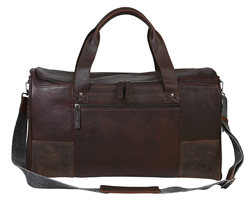 Men's Vintage Cow Leather Brown Overnight Bag 3912BRM