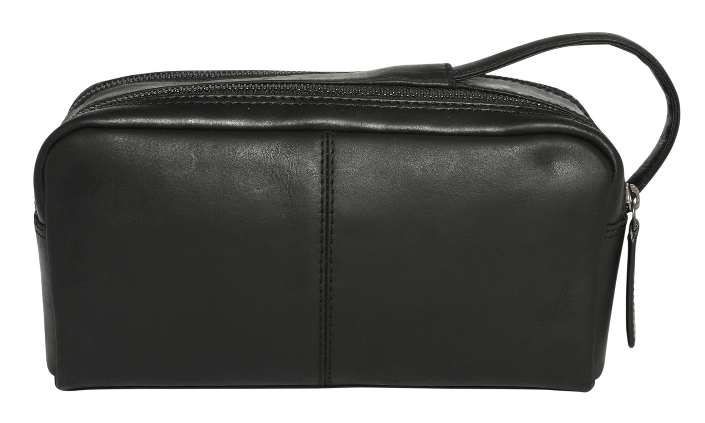 Men's Leather Toiletry Bag 3921 Black