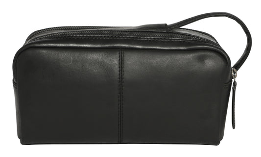 Men's Leather Toiletry Bag 3921 Black