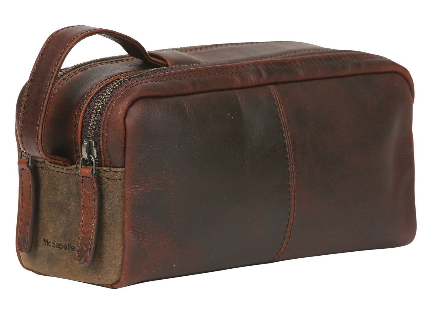 Men's Leather Toiletry Bag 3921 Brown