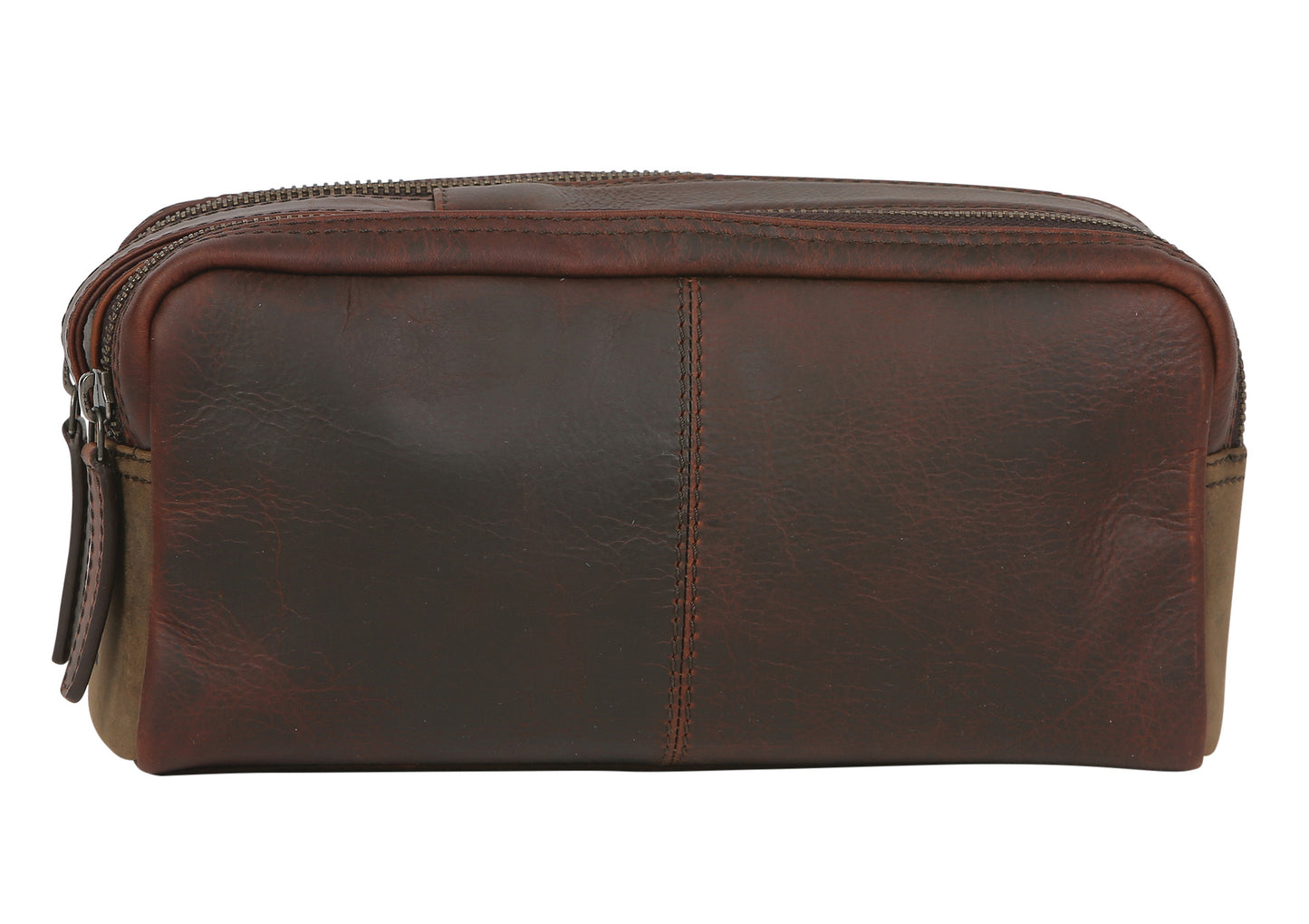 Men's Leather Toiletry Bag 3921 Brown