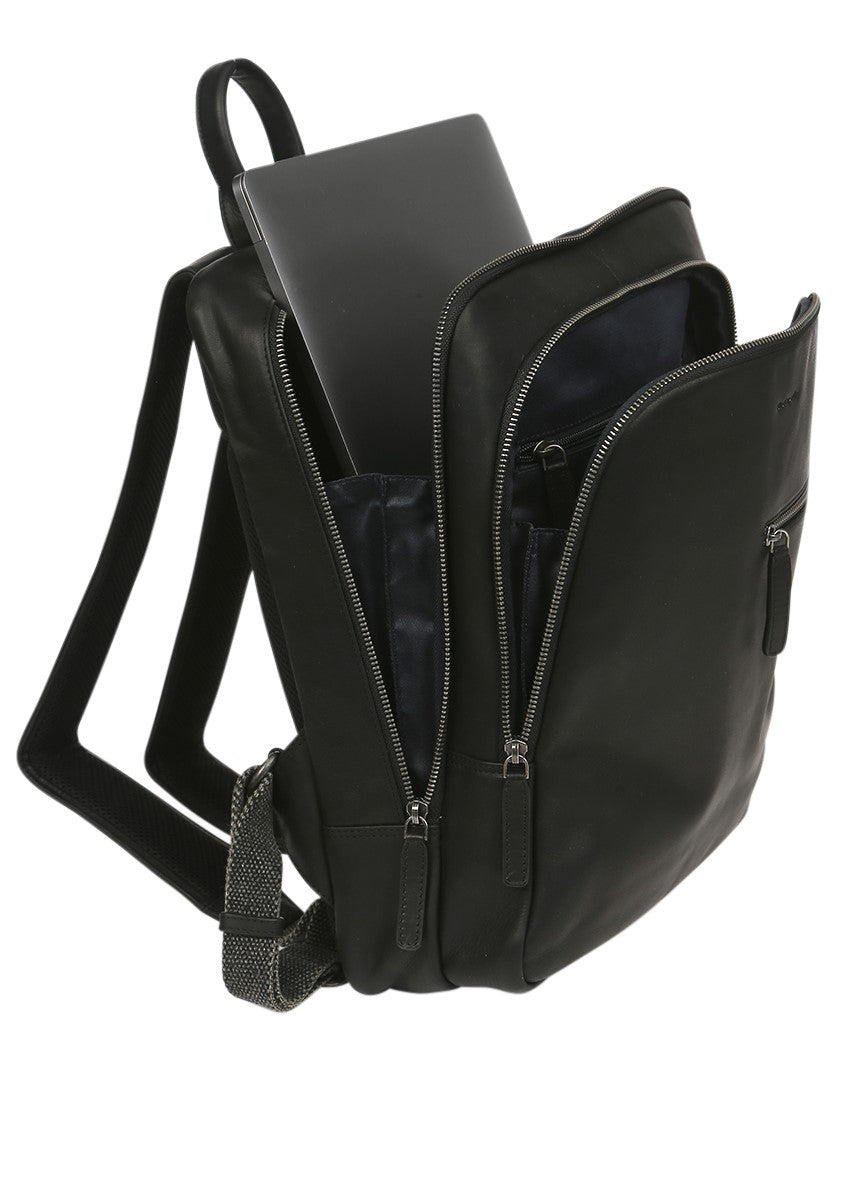 Men's Leather Satchel/Men's Backpack 3950 Black