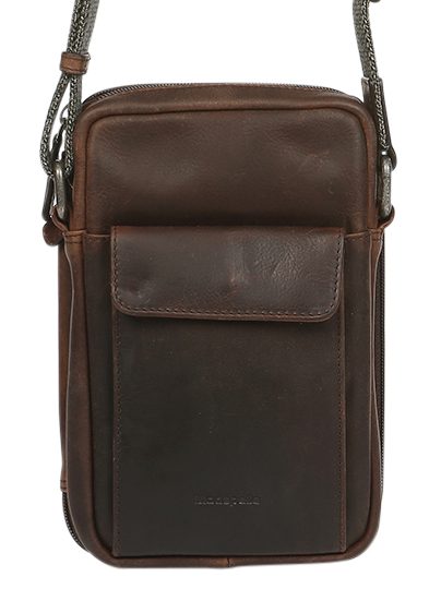 Men's Leather Satchel/Men's Cross Body Organizer 3954 Brown