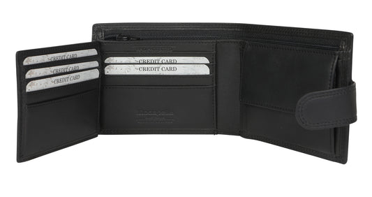 Men's Leather Wallet 5508 Black