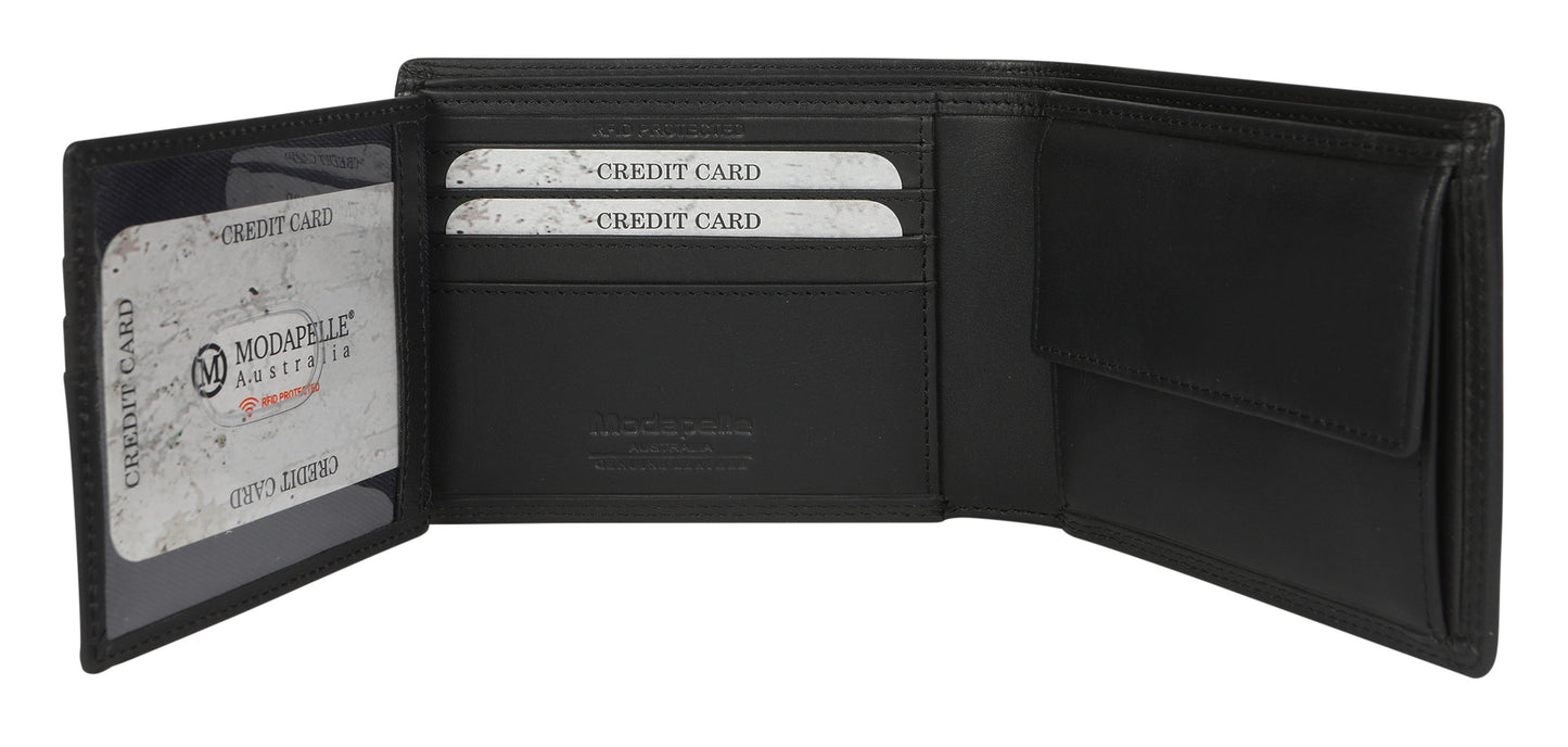 Men's Leather Wallet 5509 Black