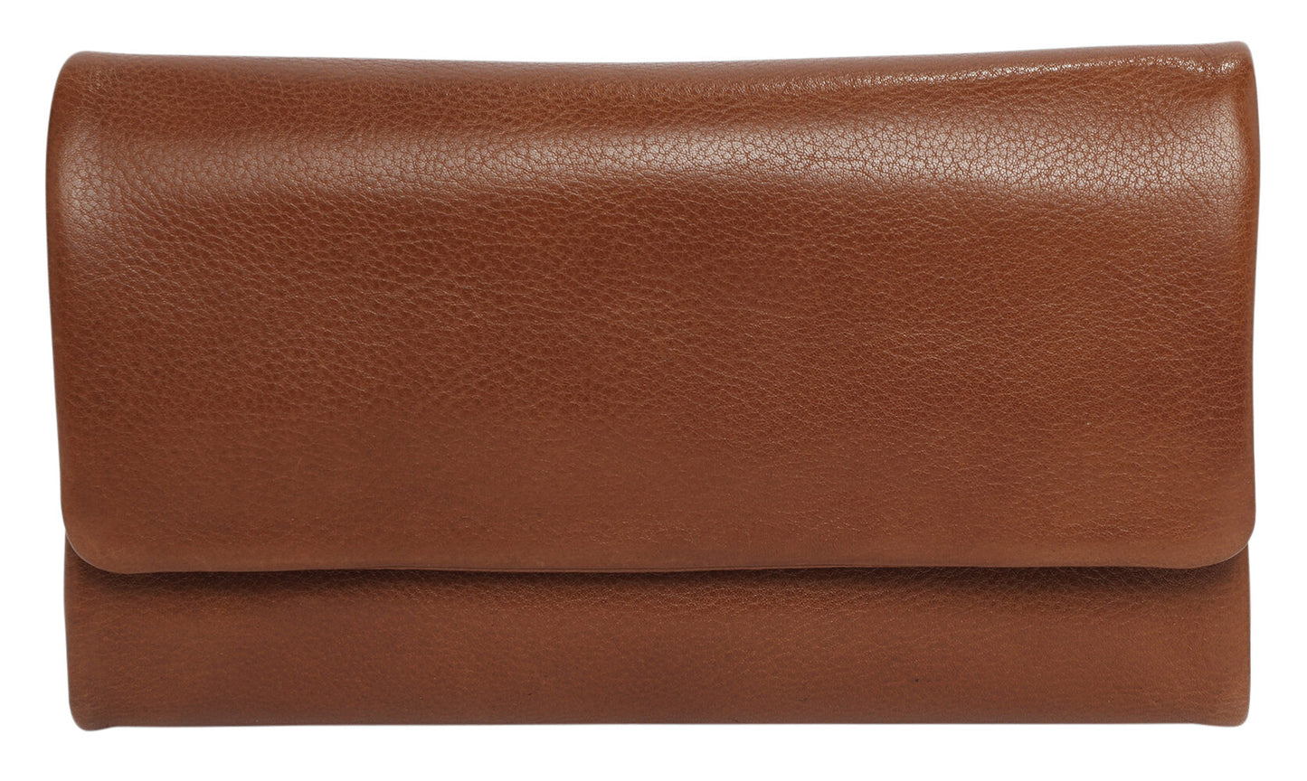 Ladies Leather Wallet Style 5970 Tan