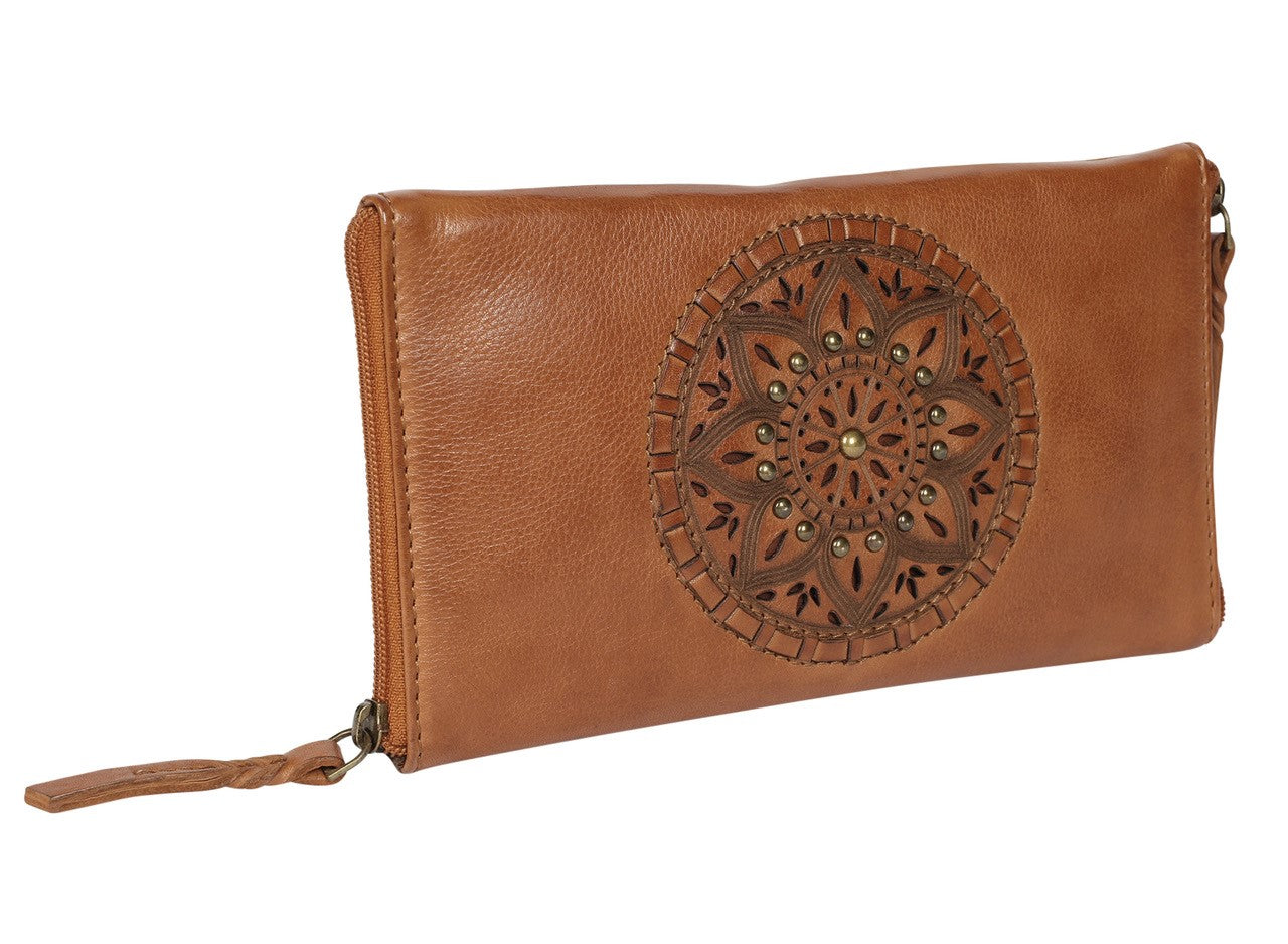 Leather Optical/Phone Case Style 5977 Mandala Tan