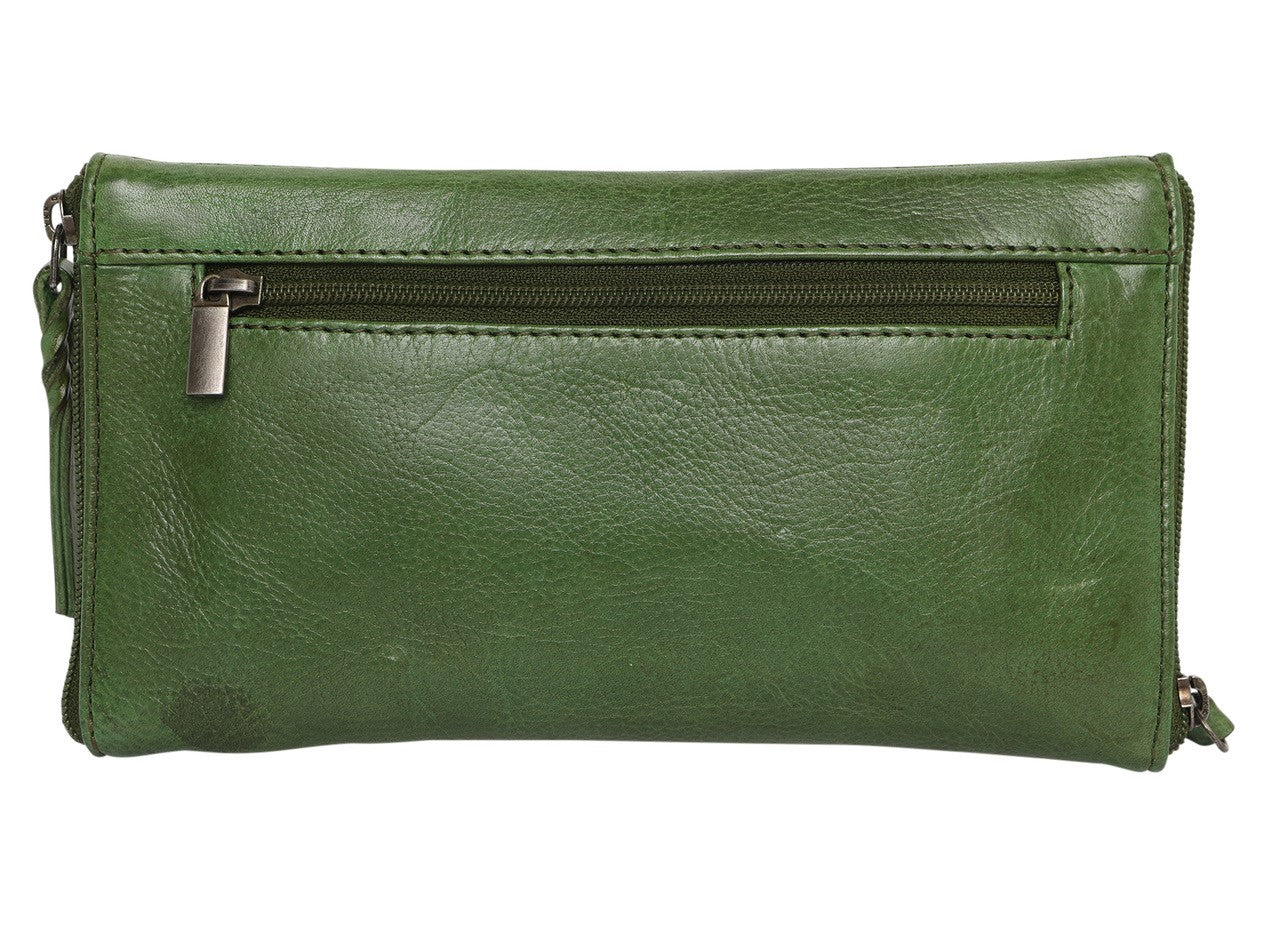 Leather Optical/Phone Case 5977VT Weave - Grass