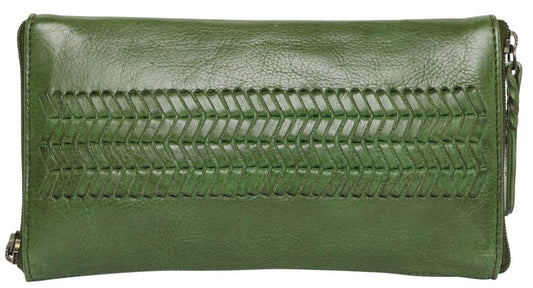 Leather Optical/Phone Case 5977VT Weave - Grass