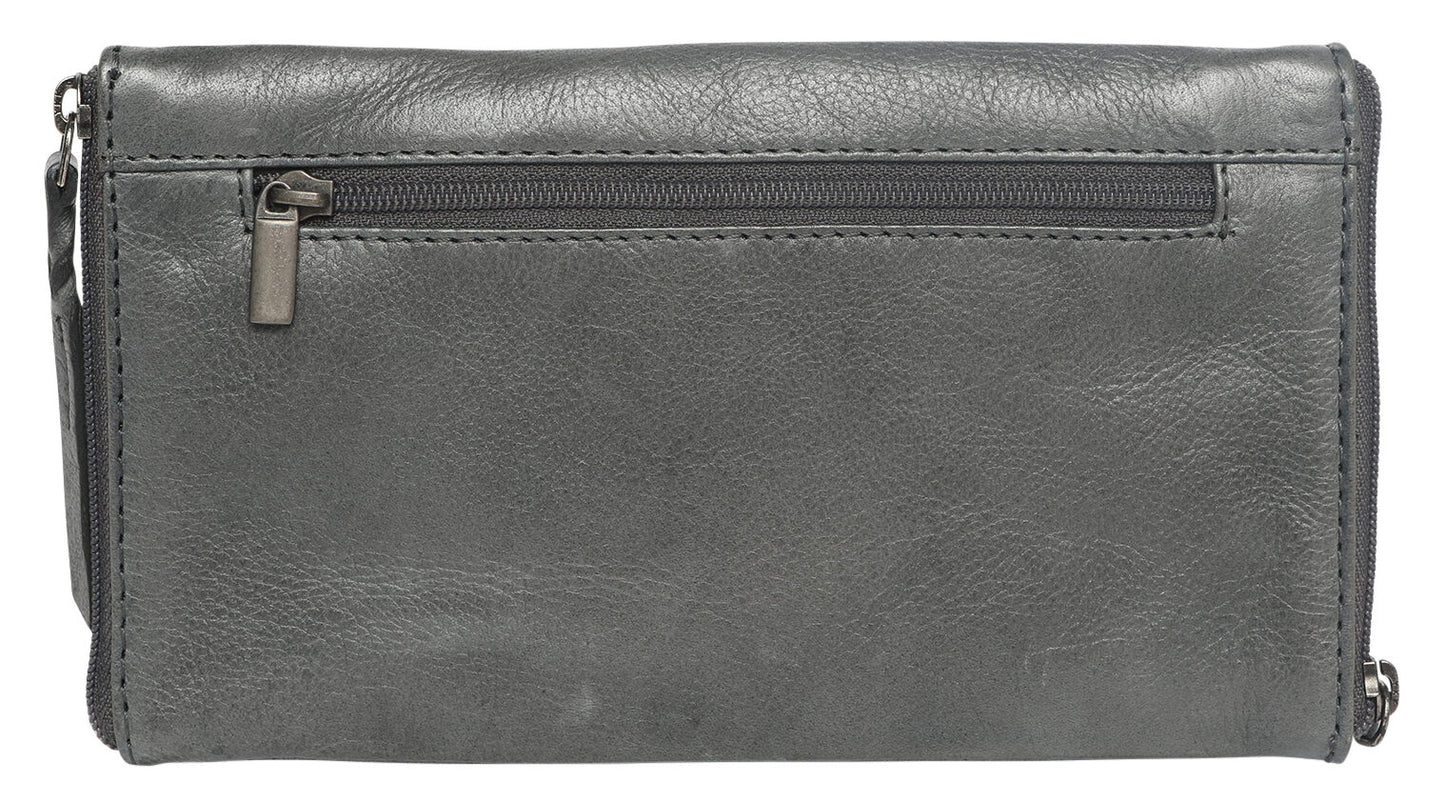 Leather Optical/Phone Case 5977VT Steel