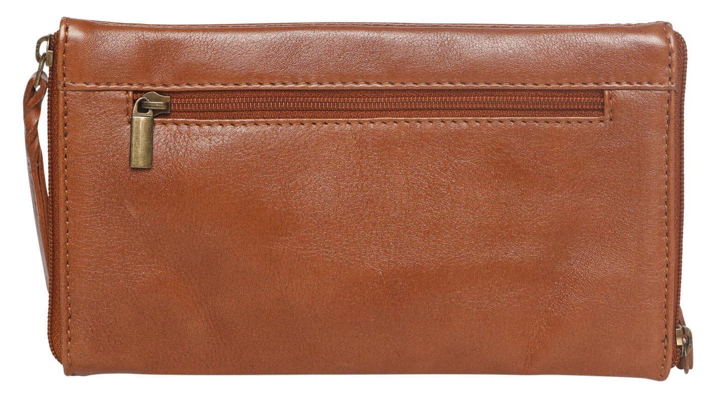 Leather Optical/Phone Case 5977VT Tan