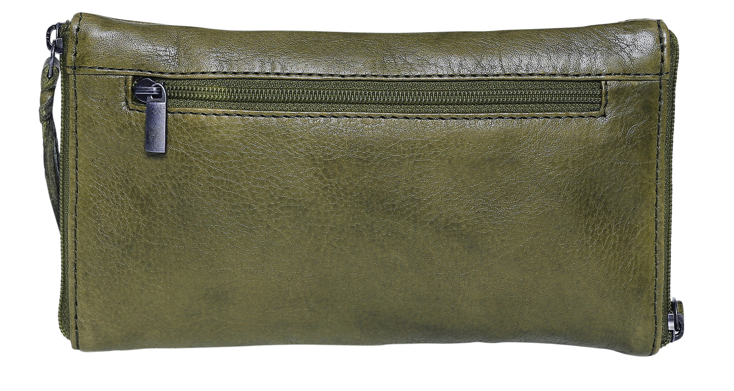 Leather Optical/Phone Case 5977 Olive